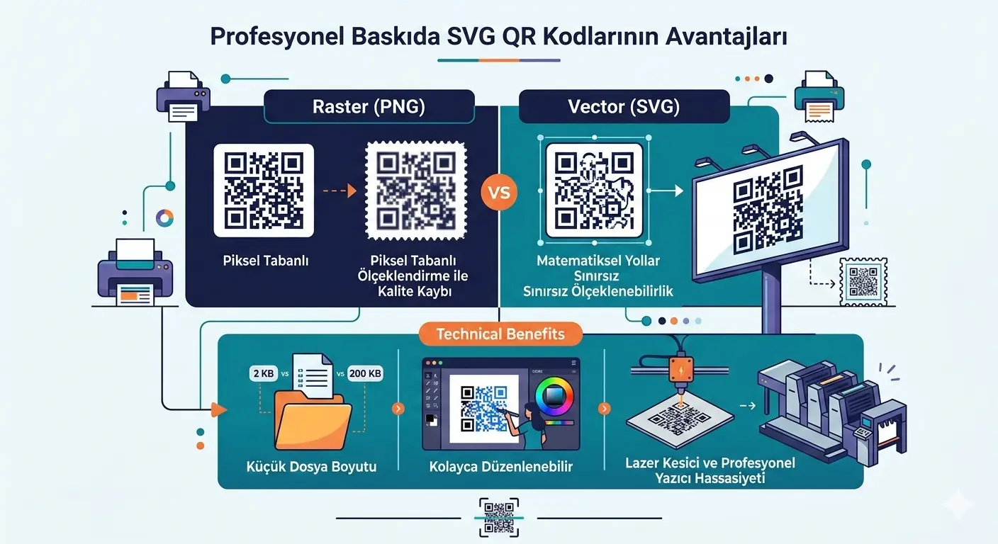 SVG QR code for high quality printing